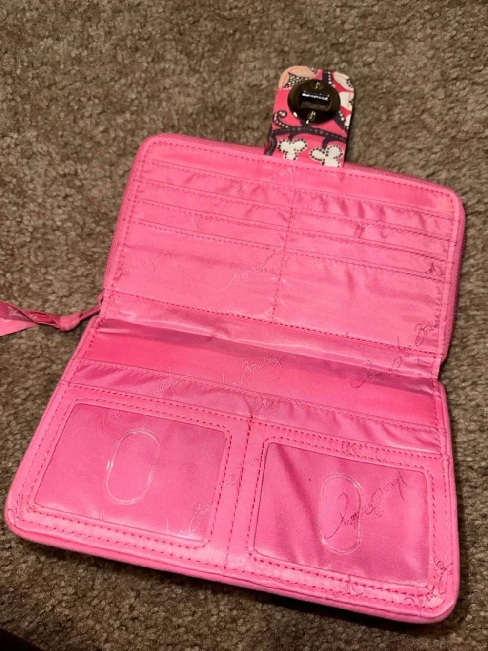 Pink Floral Zip-Around Wallet - Picture 3 of 4
